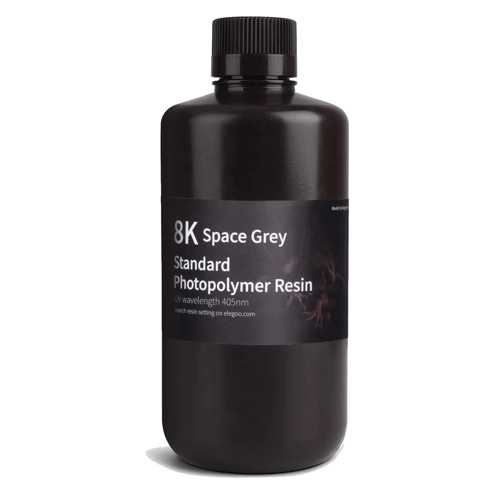 販売終了】Elegoo 光硬化性ノーマル8Kレジン -Space Gray- 1000g – 3D 