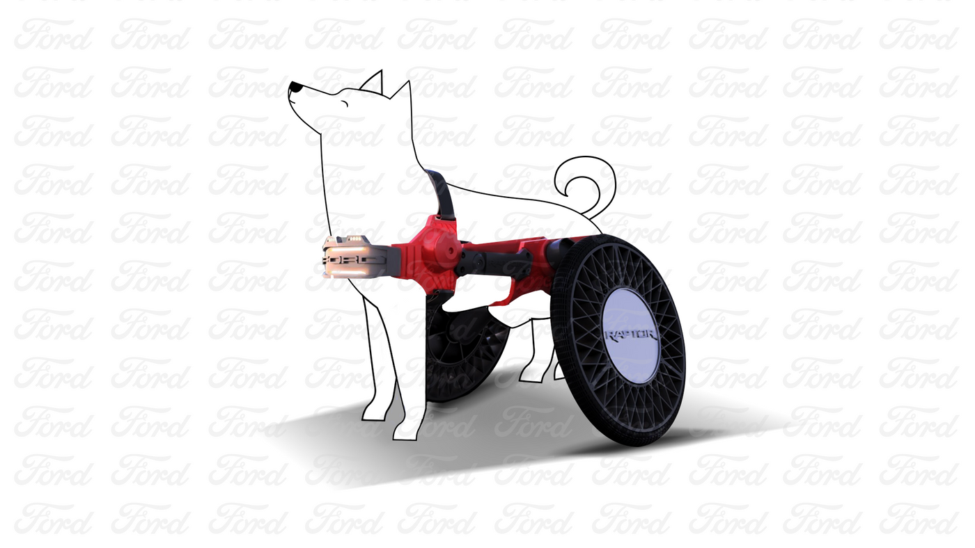 フォードが歩行困難な愛犬のための車椅子の3Dプリントデータを無料提供