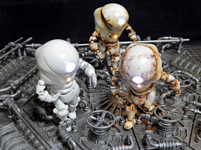 自作プラモ（ジオラマベース・兵士・野戦砲）
