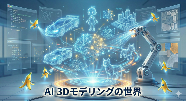 【2026年最新】AIで3Dモデルを無料作成！テキスト・画像から立体化できるAI 3Dモデリングツール8選