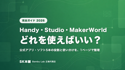 バンブーラボのアプリ完全ガイド【2026年版】｜Bambu Handy・Studio・MakerWorldの違いと使い分け
