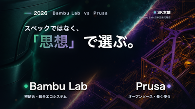 Bambu LabとPrusaはどっちを選ぶ？2026年 徹底比較｜思想の違いと向いている人