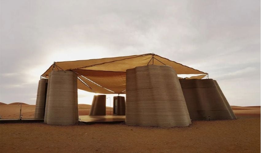 3Dプリンターで造られた移動式建築「Desert Ark」が内モンゴルの砂漠に登場