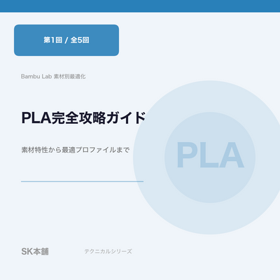 Bambu LabのPLA設定と対処