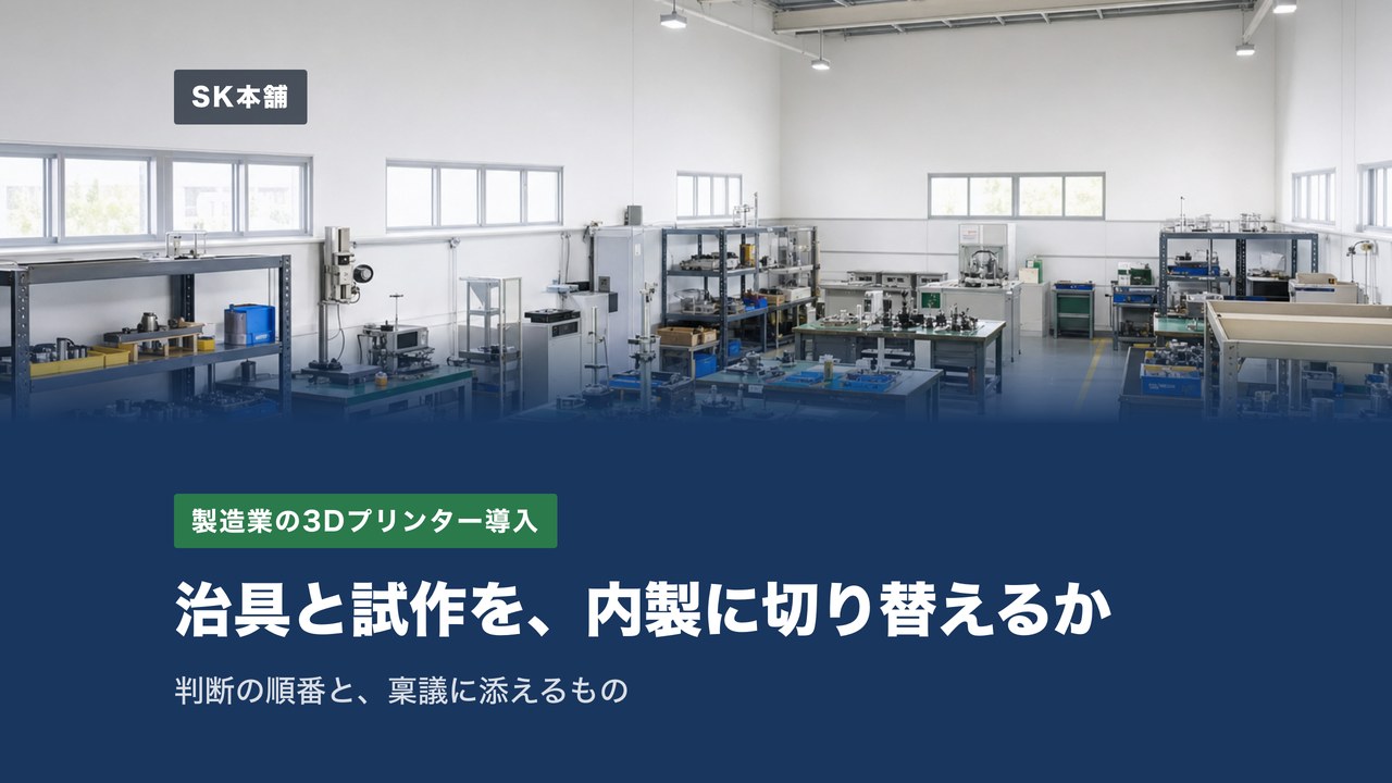 製造業の3Dプリンター導入ガイド｜治具・試作の内製化を決めるまでの判断と稟議