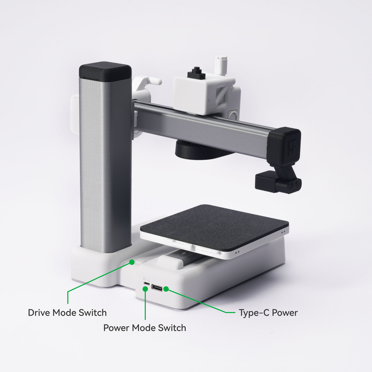 A1 mini Wireless Charger の駆動モードスイッチ・電源モードスイッチ・Type-C電源