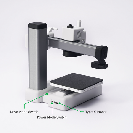 A1 mini Wireless Charger の駆動モードスイッチ・電源モードスイッチ・Type-C電源