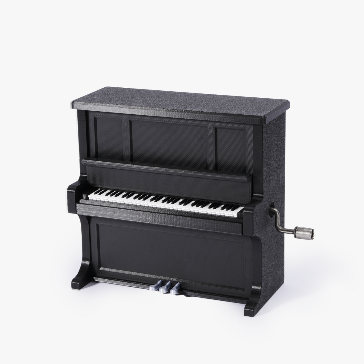 ピアノ音楽ボックス K015（手動巻き）完成例（ピアノ本体は3Dプリント部品・別途造形）
