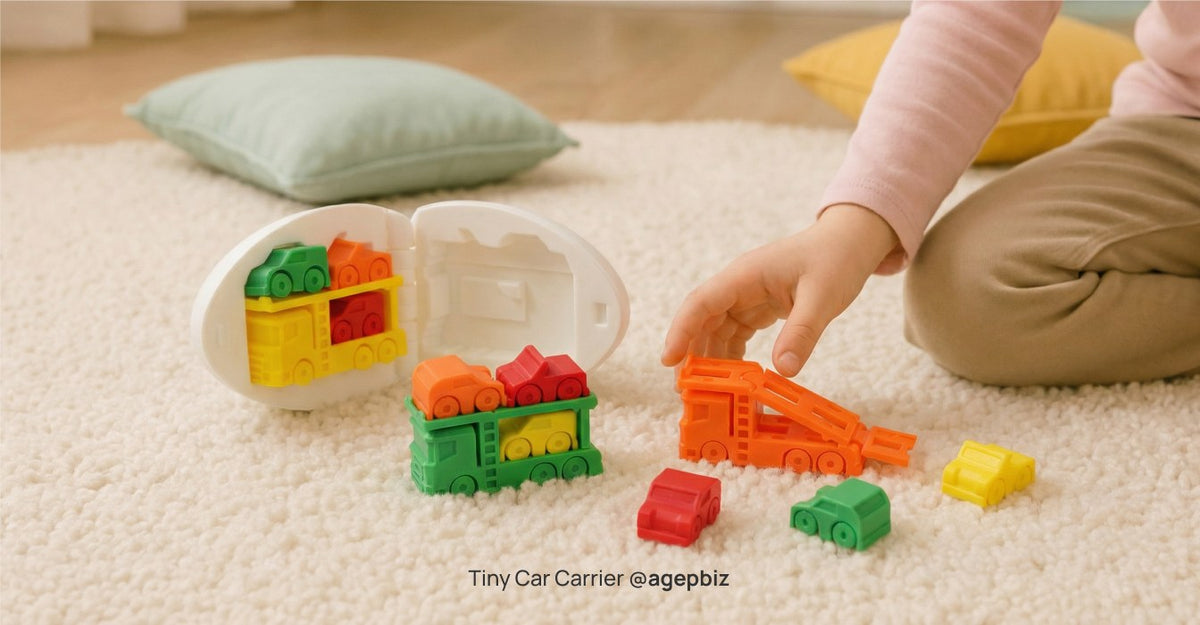 多色造形の作例 Tiny Car Carrier（モデル制作 @agepbiz）