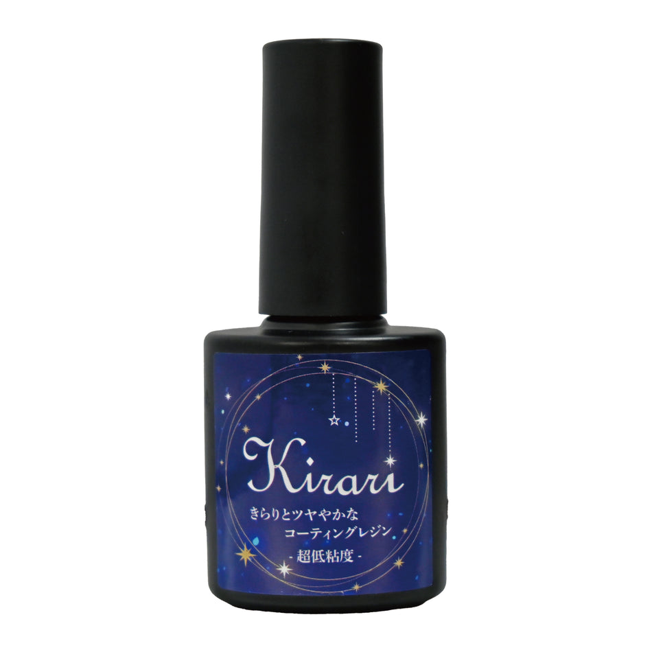 UV-LEDコーティングレジン『Kirari』-超低粘度-　刷毛付きボトル 15g
