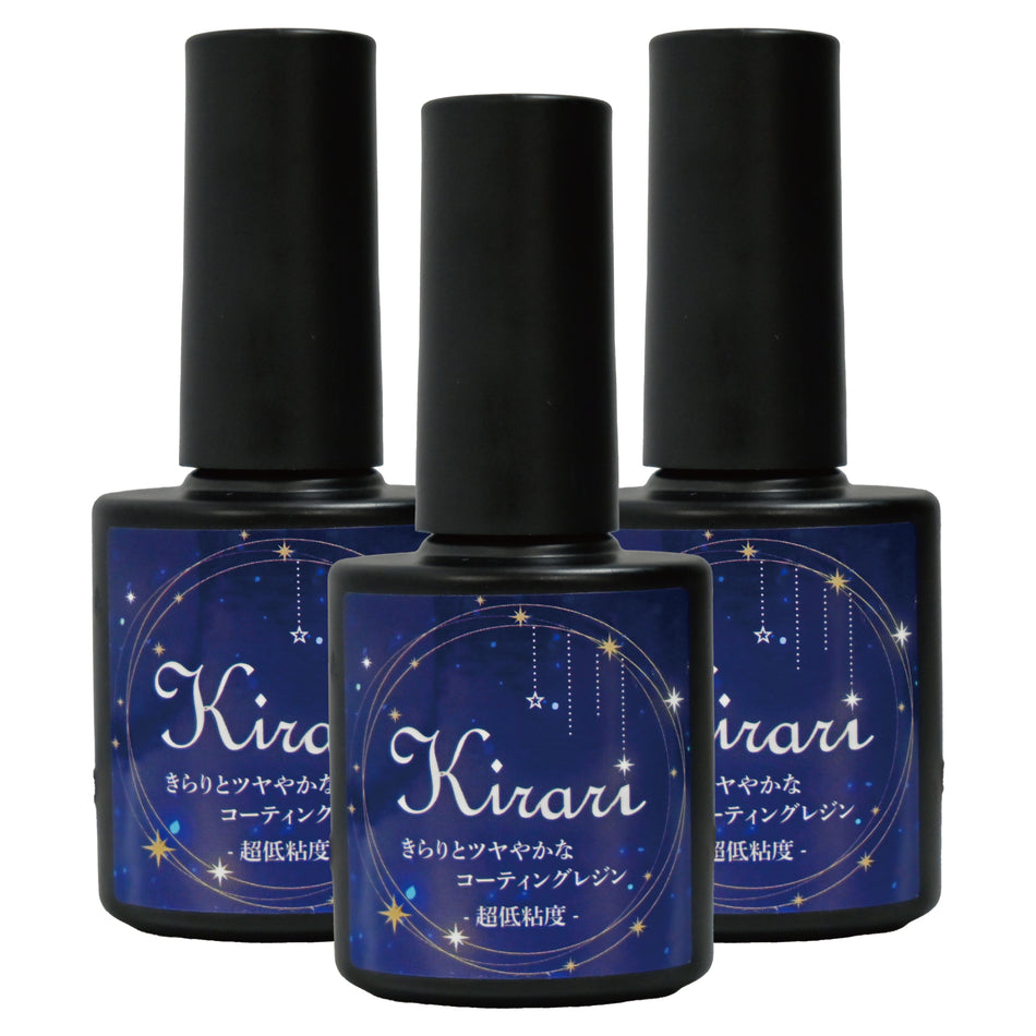 UV-LEDコーティングレジン『Kirari』-超低粘度-　刷毛付きボトル 15g