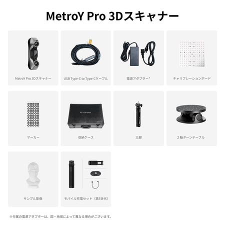 Revopoint MetroY Pro 同梱物
