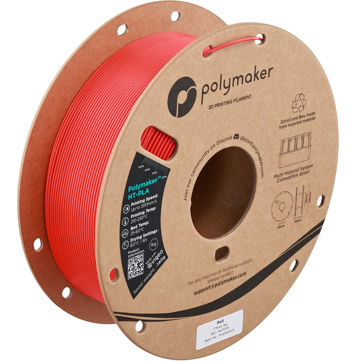 Polymaker HT-PLA Red