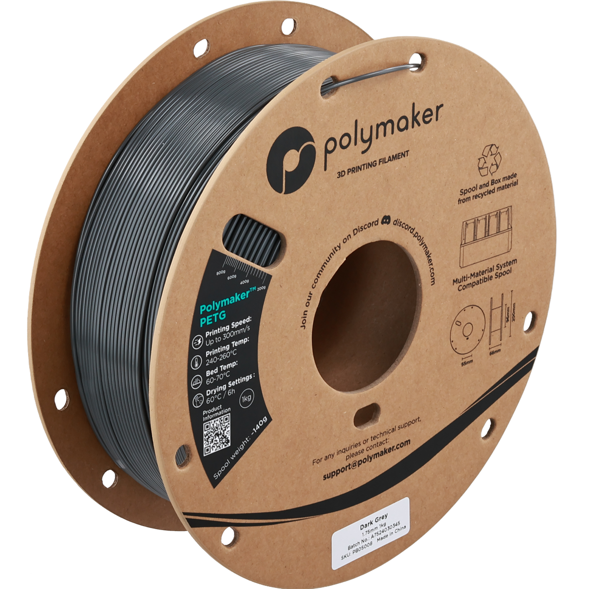 Polymaker PETG Dark Grey