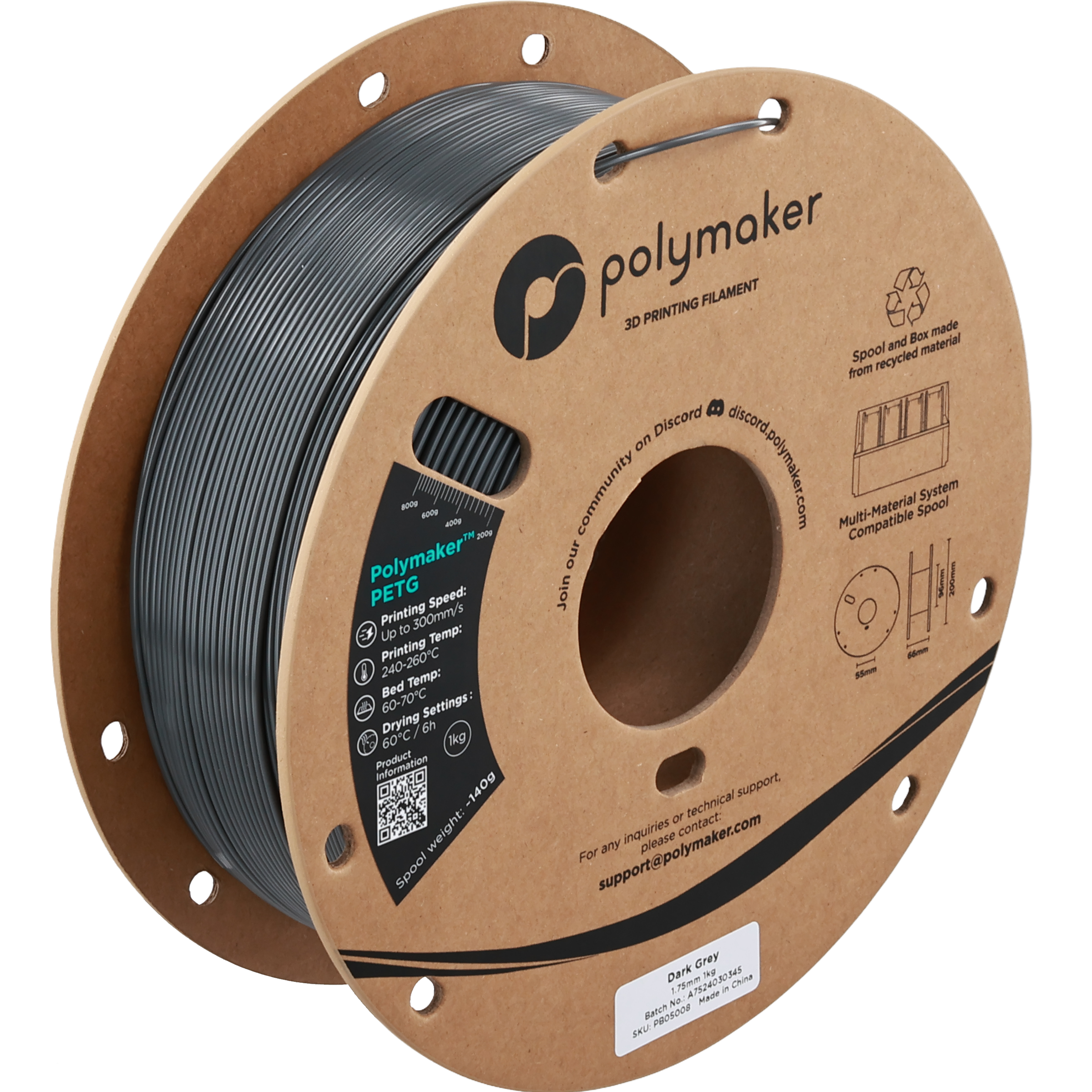 Polymaker PETG Dark Grey