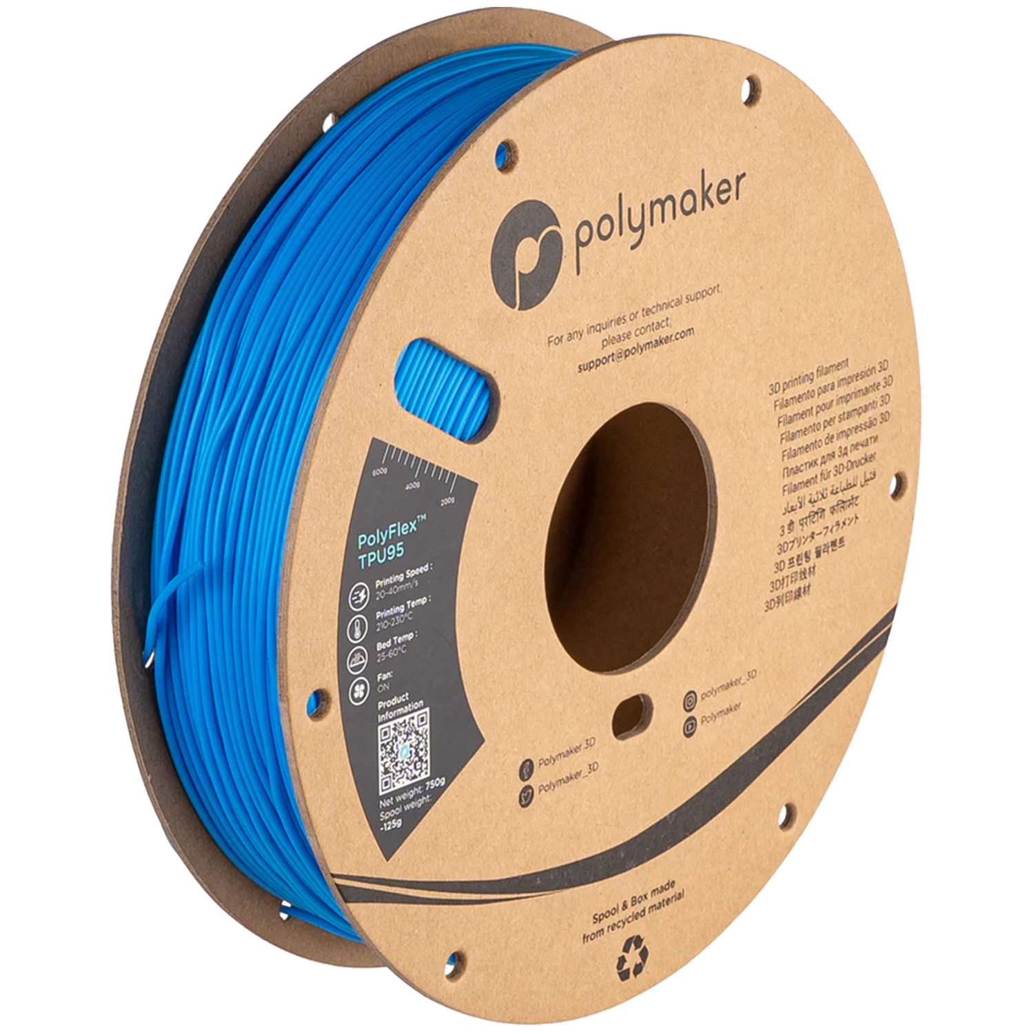 Polymaker PolyFlex TPU95 Blue