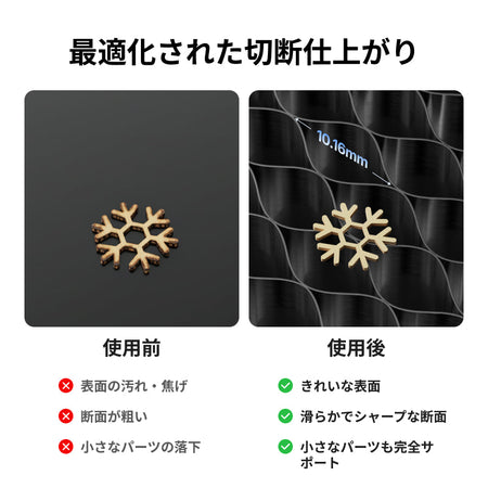 P3用ハニカムパネルによる小片の支持