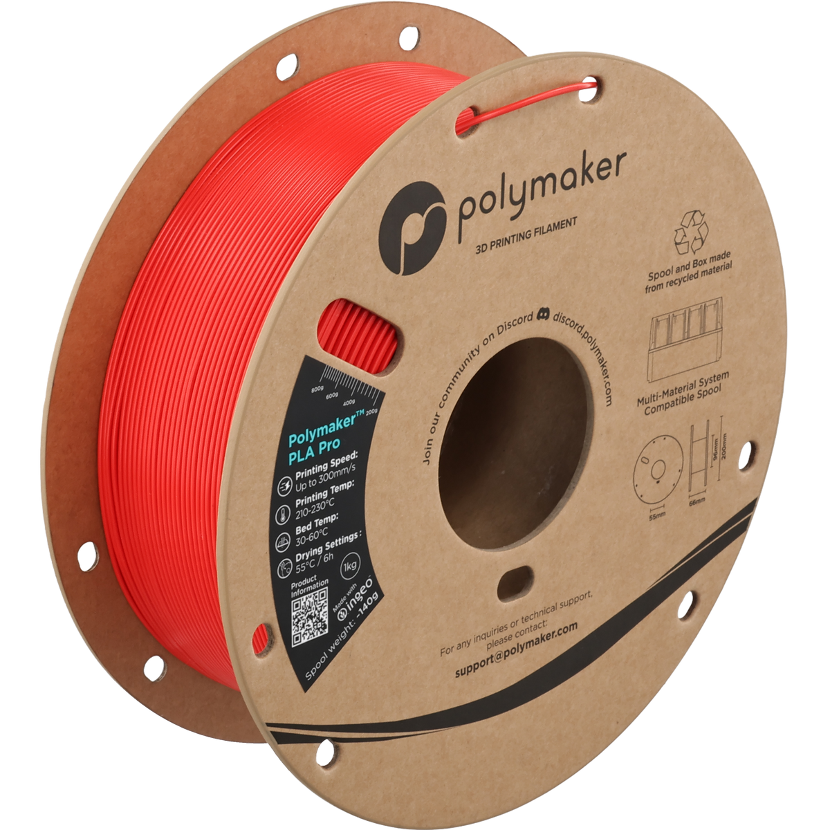 Polymaker PLA Pro Red