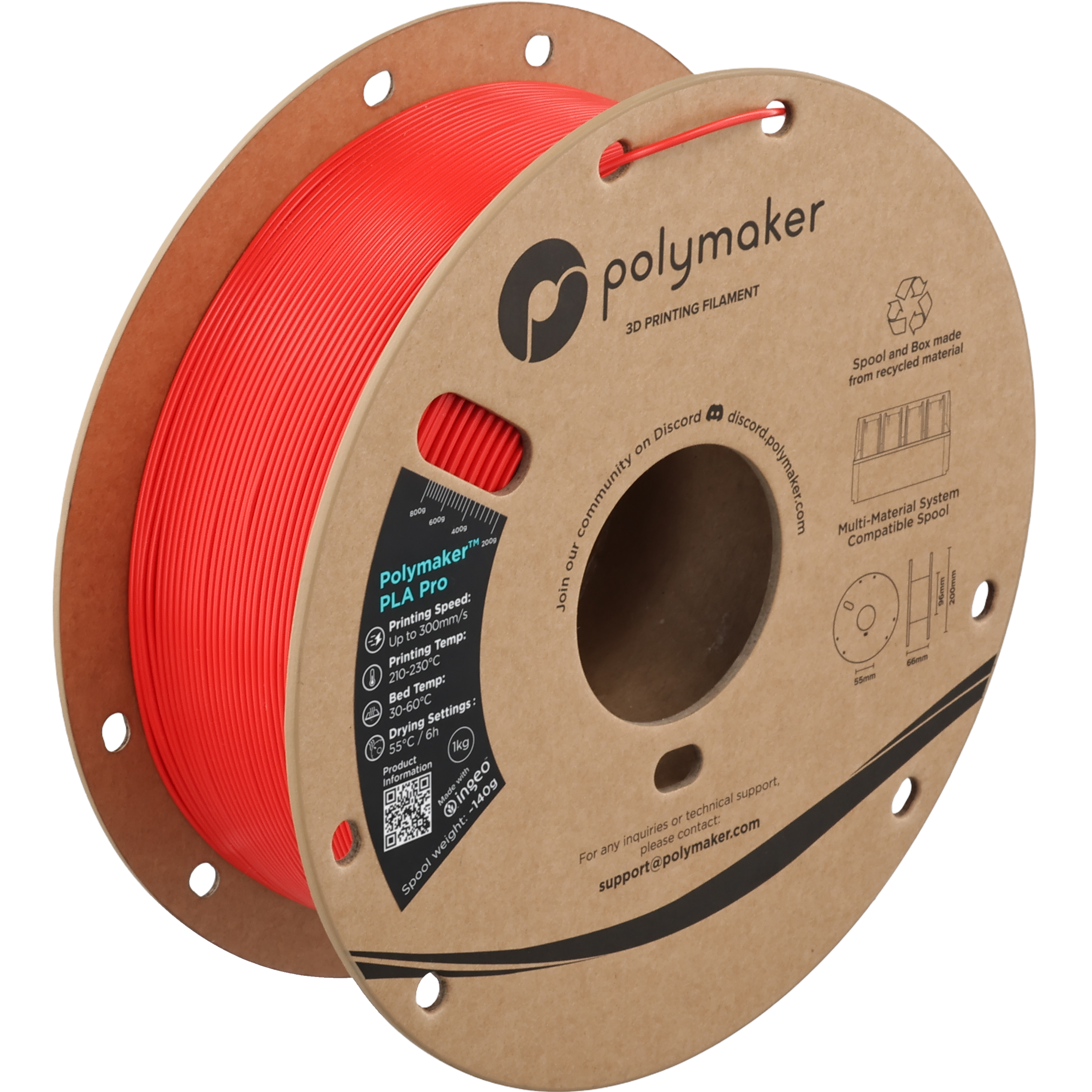 Polymaker PLA Pro Red