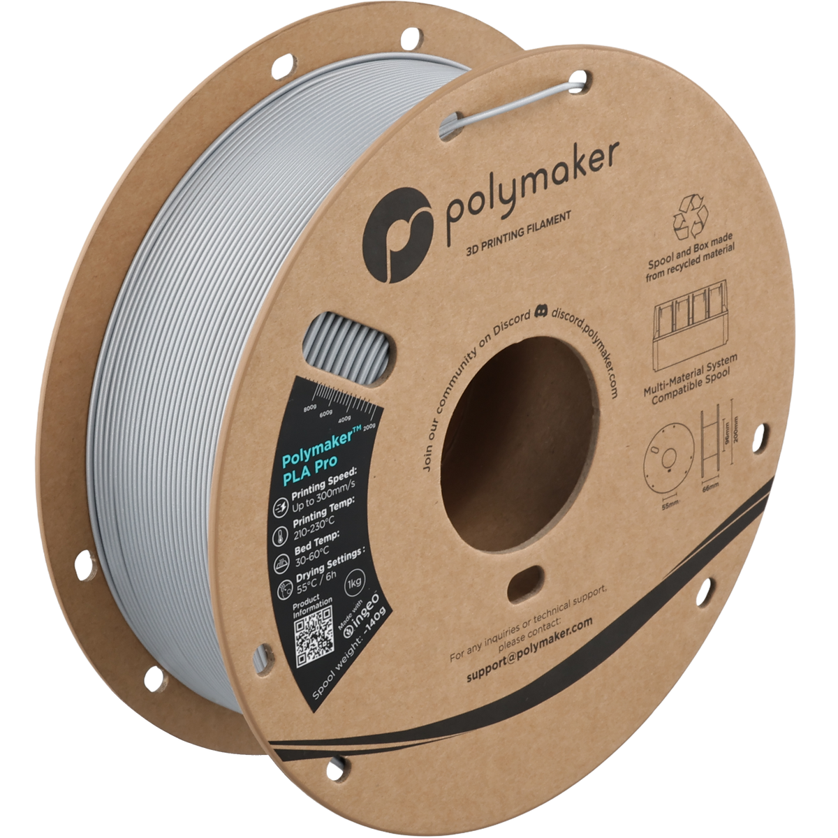 Polymaker PLA Pro Metallic Silver