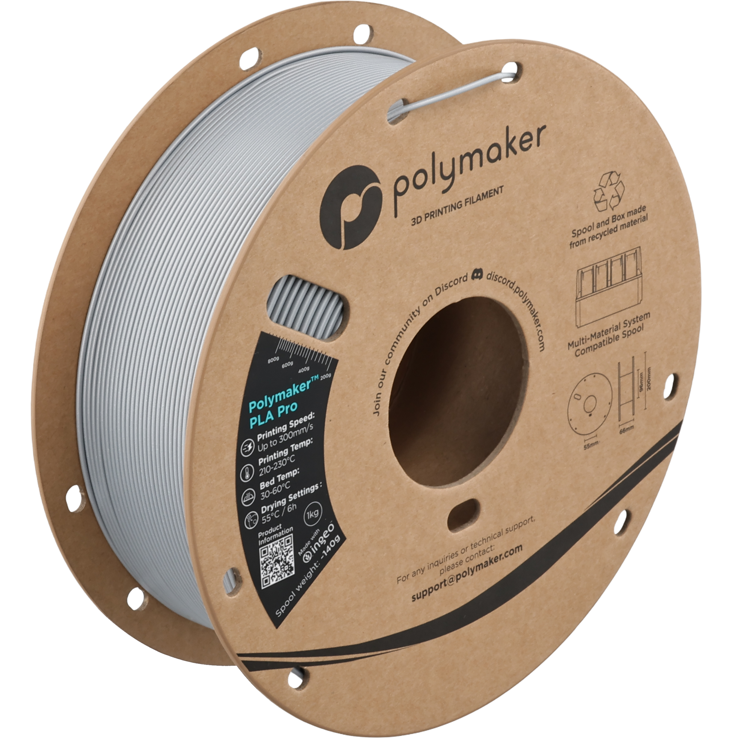 Polymaker PLA Pro Metallic Silver