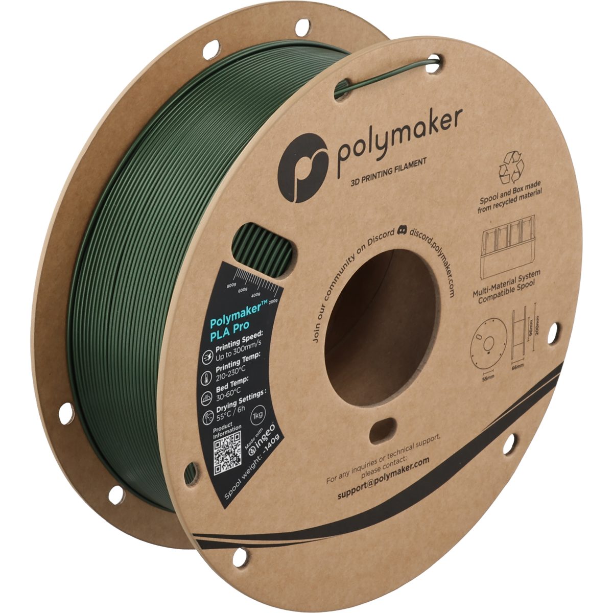 Polymaker PLA Pro Metallic Green