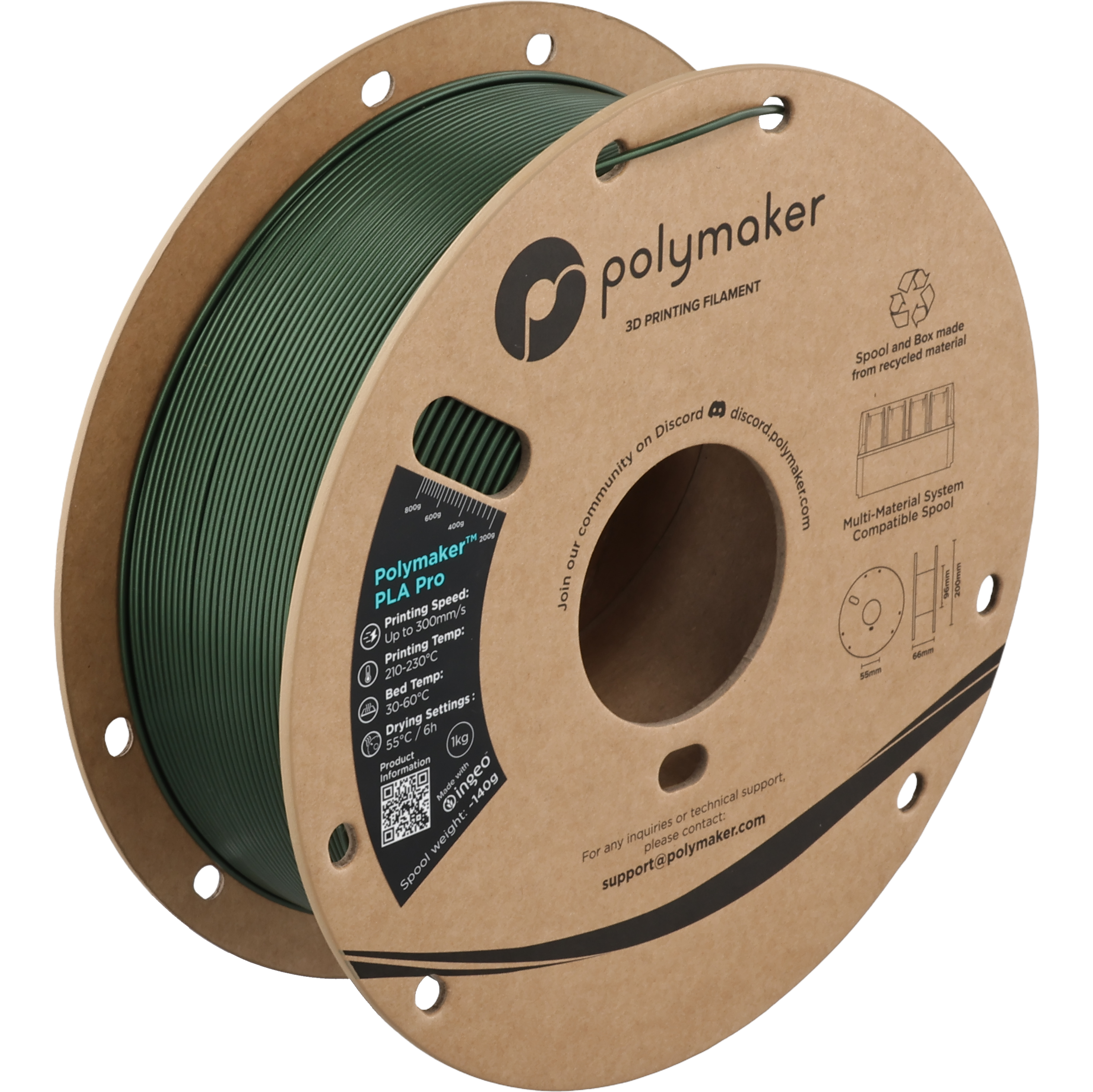 Polymaker PLA Pro Metallic Green