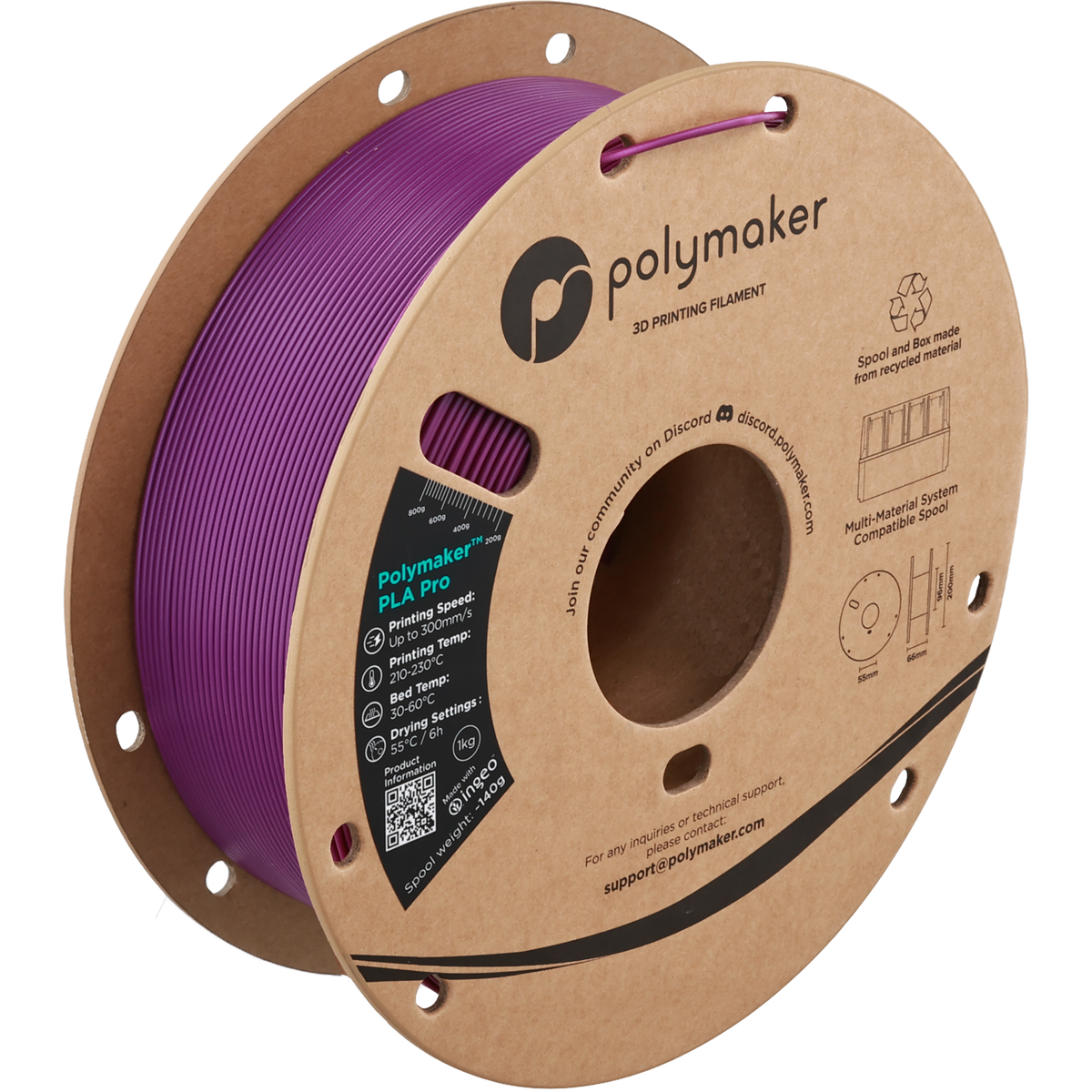 Polymaker PLA Pro Metallic Plum