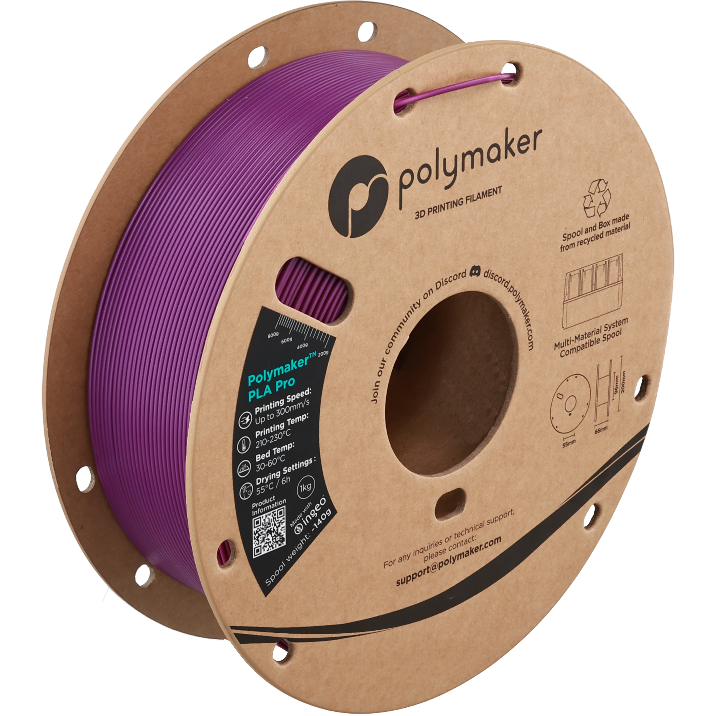 Polymaker PLA Pro Metallic Plum