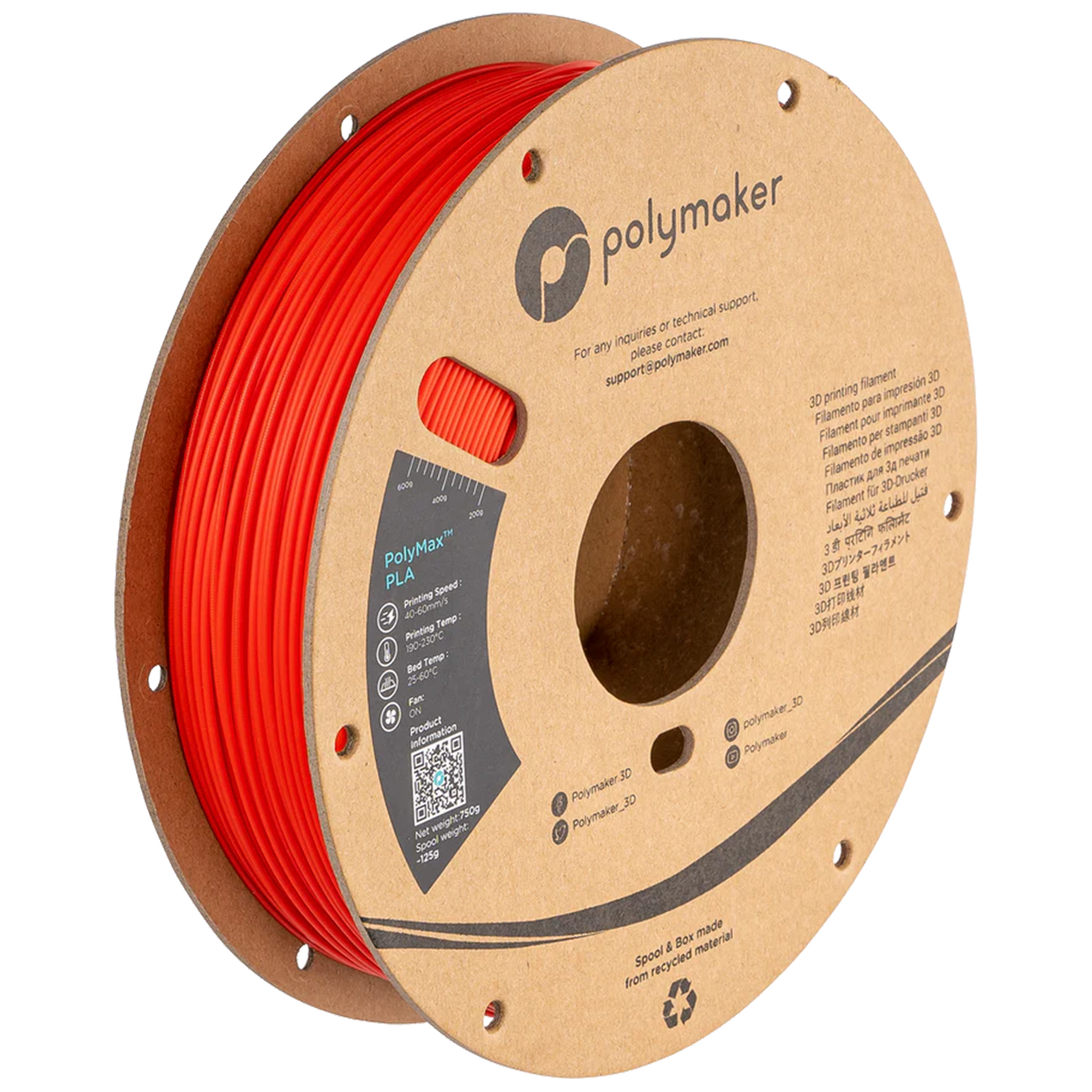 Polymaker PolyMax PLA Red